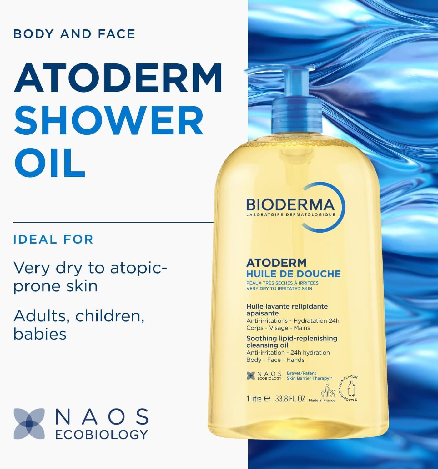 روغن دوش Bioderma Atoderm مرطوبکننده و مغذی پوست خشک نیاسینامید 1 Lt روغن دوش Bioderma Atoderm مرطوبکننده و مغذی پوست خشک نیاسینامید 1 Lt