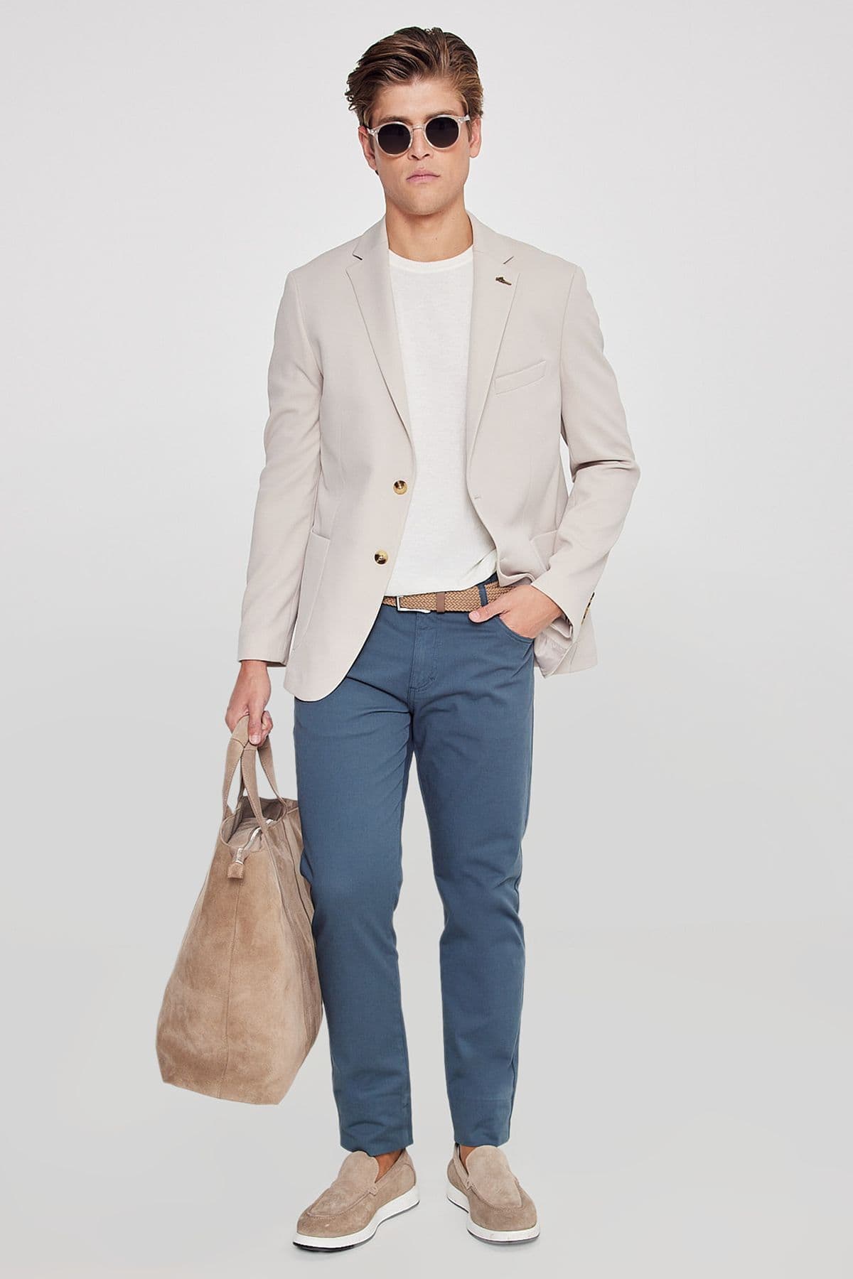 کت بلیزر مردانه AC&Co Altınyıldız Classics بژ Slim Fit Casual کت بلیزر مردانه AC&Co Altınyıldız Classics بژ Slim Fit Casual
