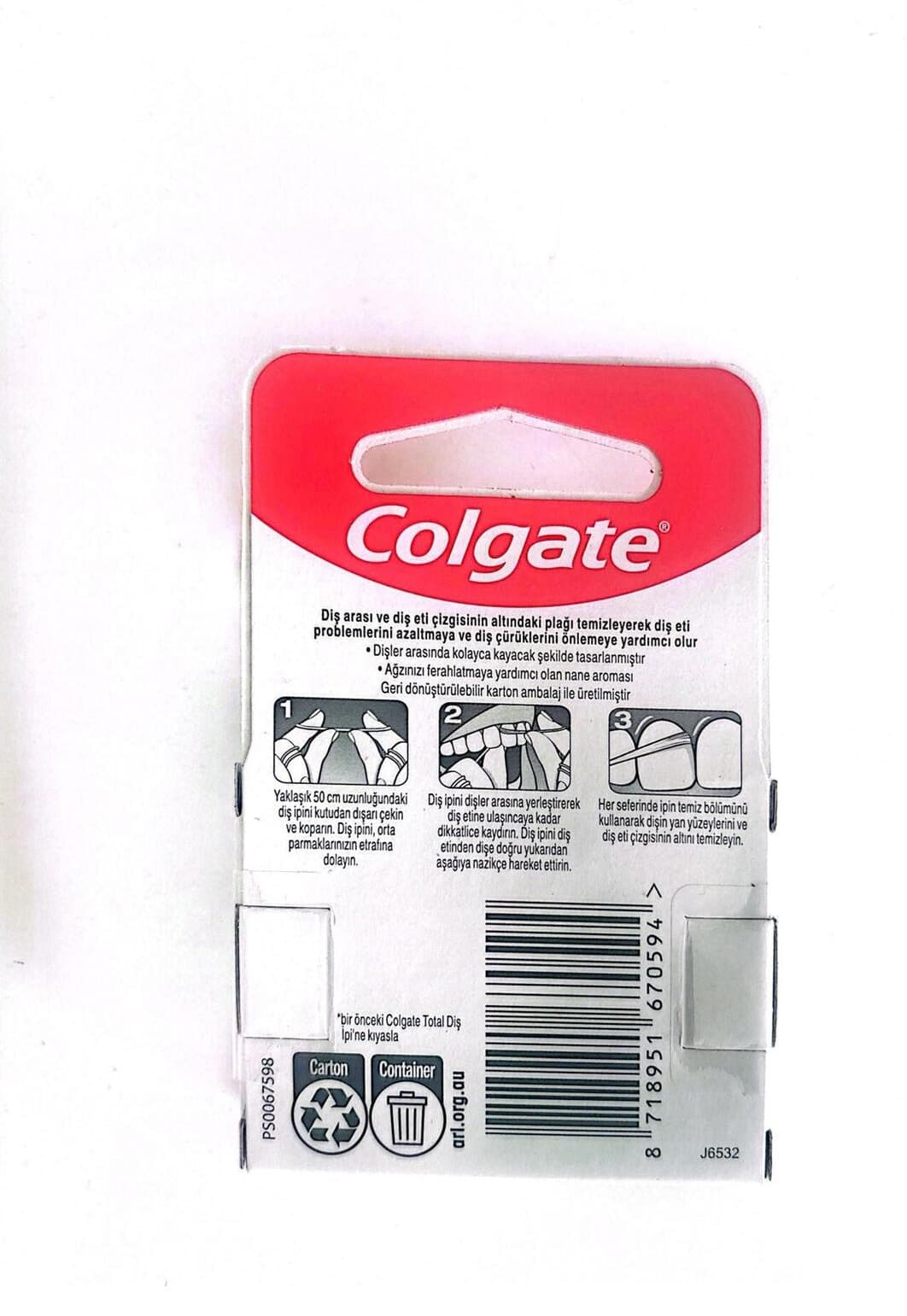نخ دندان Colgate Total سلامت لثه بین دندانی طعم نعنا 50 M نخ دندان Colgate Total سلامت لثه بین دندانی طعم نعنا 50 M