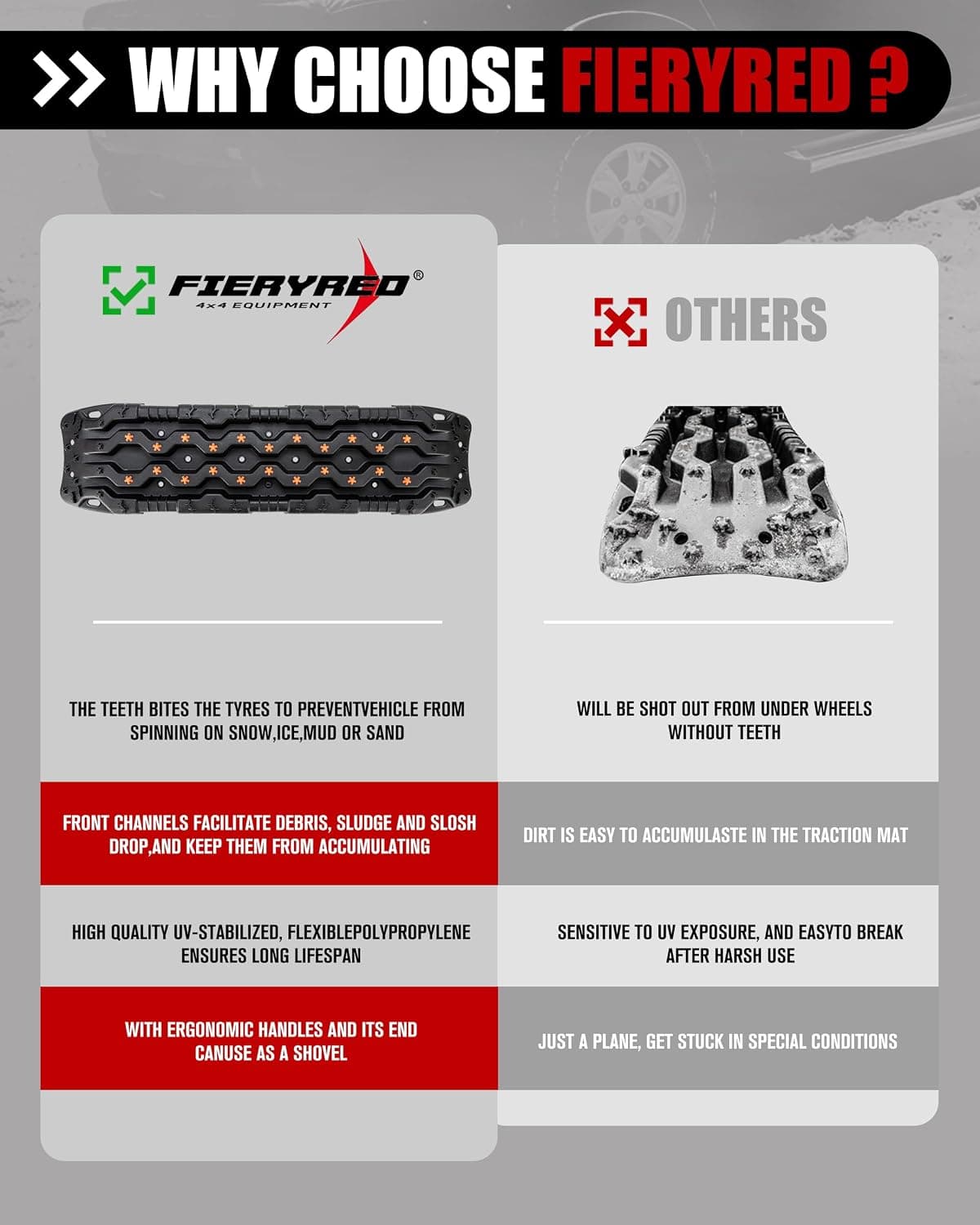 تخته کشش آفرود FIERYRED بزرگ 2 عددی مشکی با نارنجی تخته کشش آفرود FIERYRED بزرگ 2 عددی مشکی با نارنجی