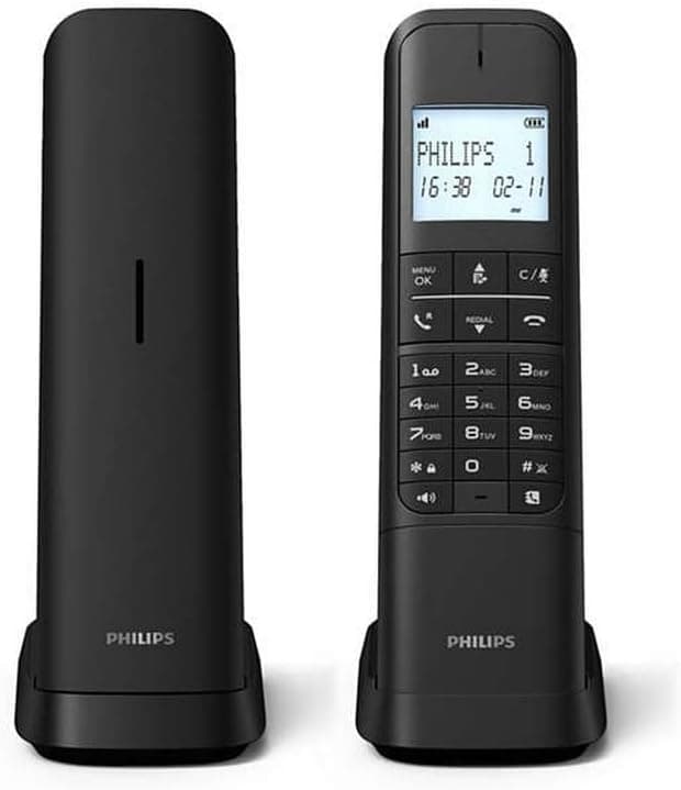 تلفن بیسیم رومیزی دوتایی PHILIPS نمایشگر LCD 4.6 cm دفترچه 50 شماره مدل M4702B/12-2 مشکی تلفن بیسیم رومیزی دوتایی PHILIPS نمایشگر LCD 4.6 cm دفترچه 50 شماره مدل M4702B/12-2 مشکی