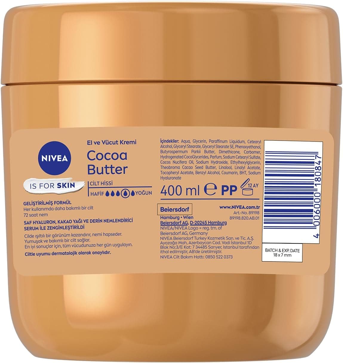 کرم مرطوبکننده دست و بدن NIVEA Cocoa Butter 400 ml کرم مرطوبکننده دست و بدن NIVEA Cocoa Butter 400 ml