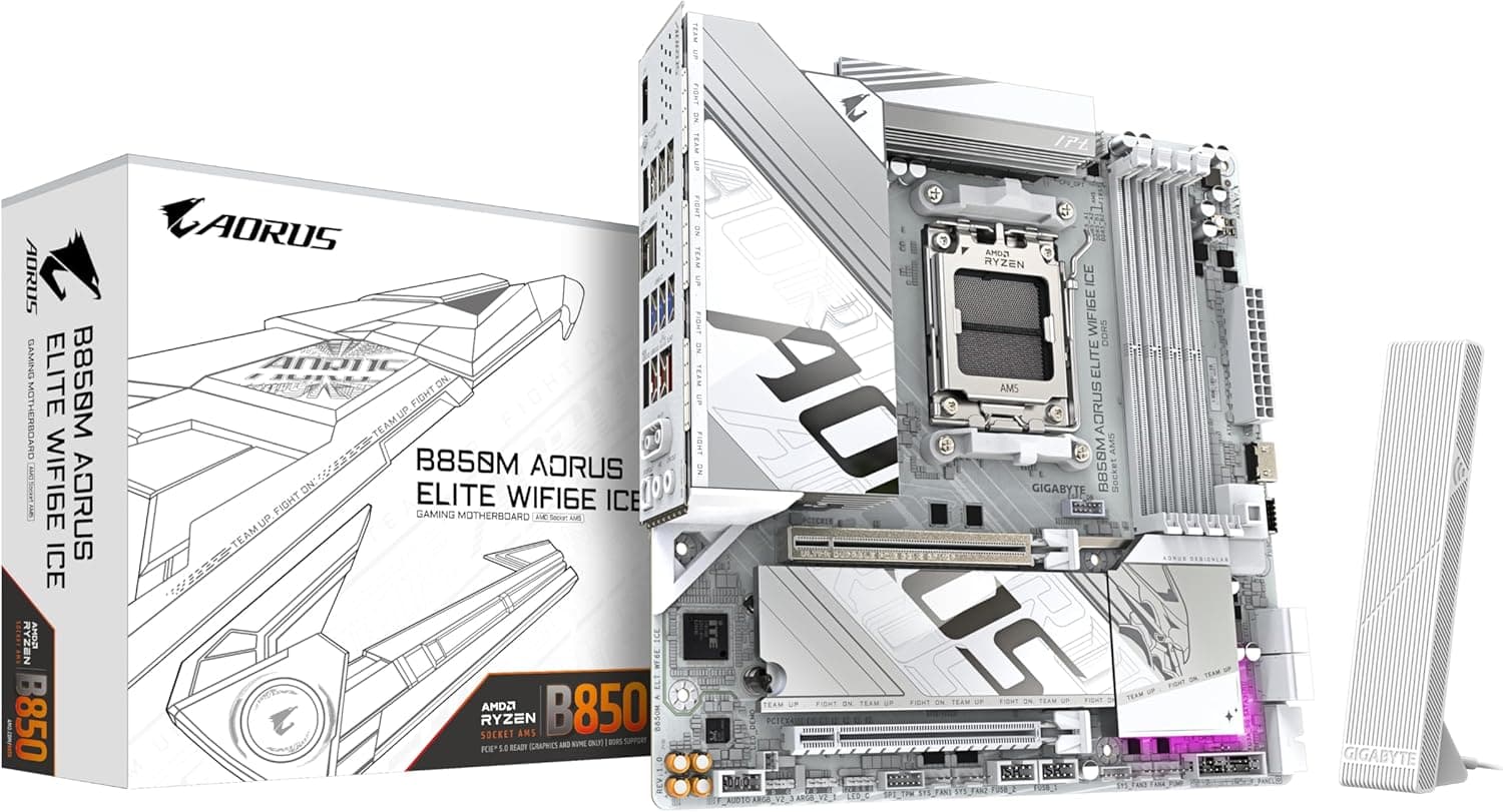 مادربرد GIGABYTE سوکت AMD AM5 فرم فاکتور ATX چیپست B850 مدل EAGLE WF7 ICE مادربرد GIGABYTE سوکت AMD AM5 فرم فاکتور ATX چیپست B850 مدل EAGLE WF7 ICE