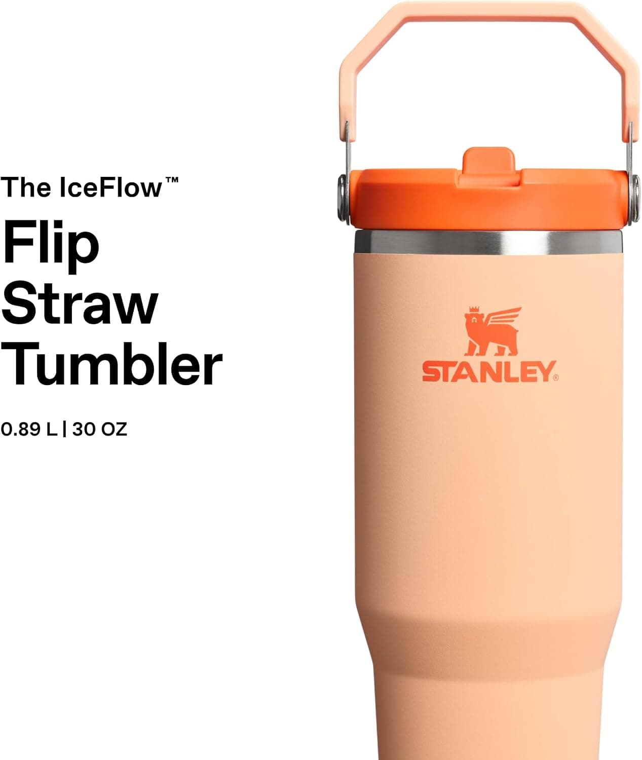 بطری ترموس Stanley IceFlow با نی 0.89 لیتری نارنجی شربتی استیل بطری ترموس Stanley IceFlow با نی 0.89 لیتری نارنجی شربتی استیل