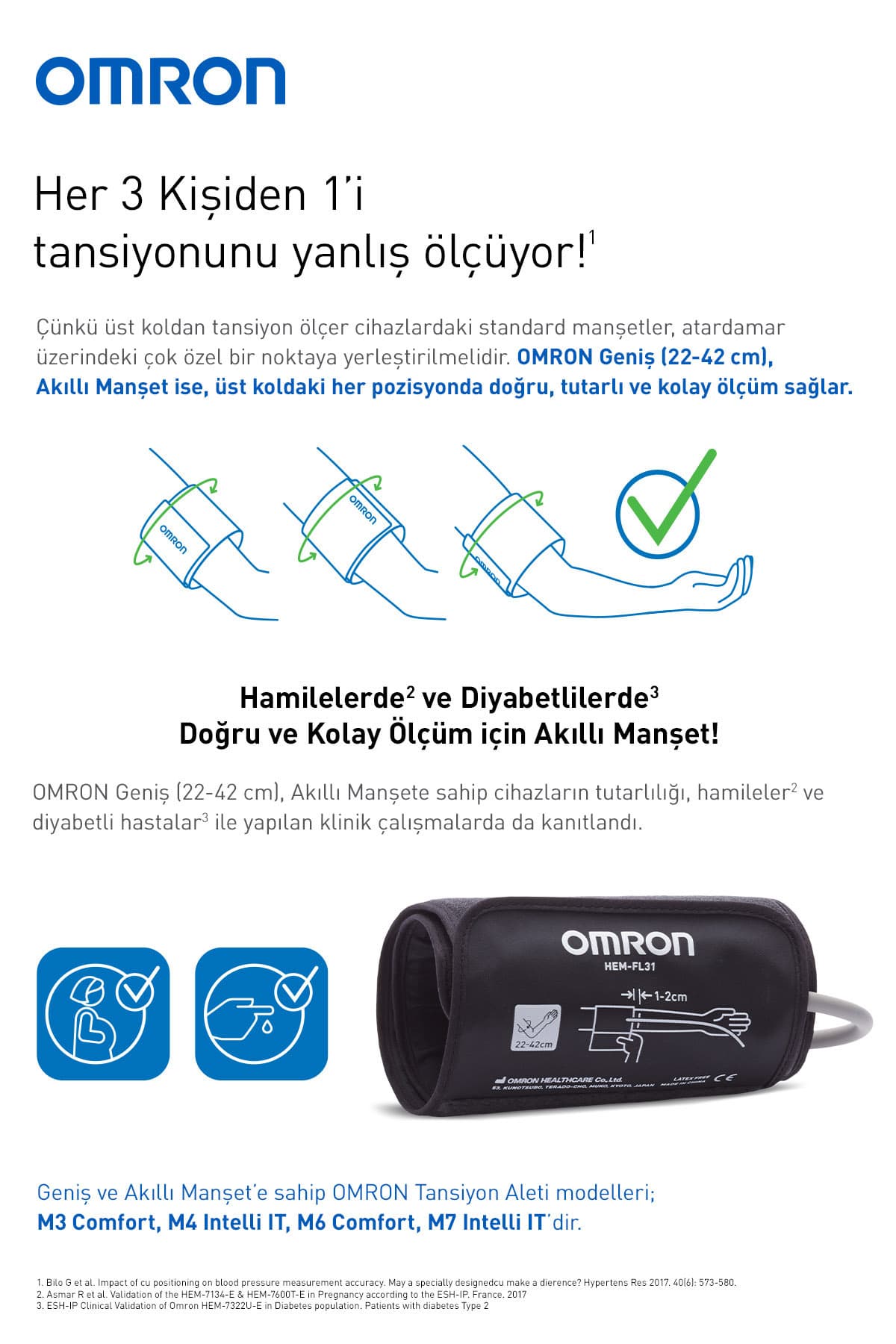 فشارسنج بازویی Omron با باتری و قابلیت استفاده آسان مدل M3 Comfort فشارسنج بازویی Omron با باتری و قابلیت استفاده آسان مدل M3 Comfort