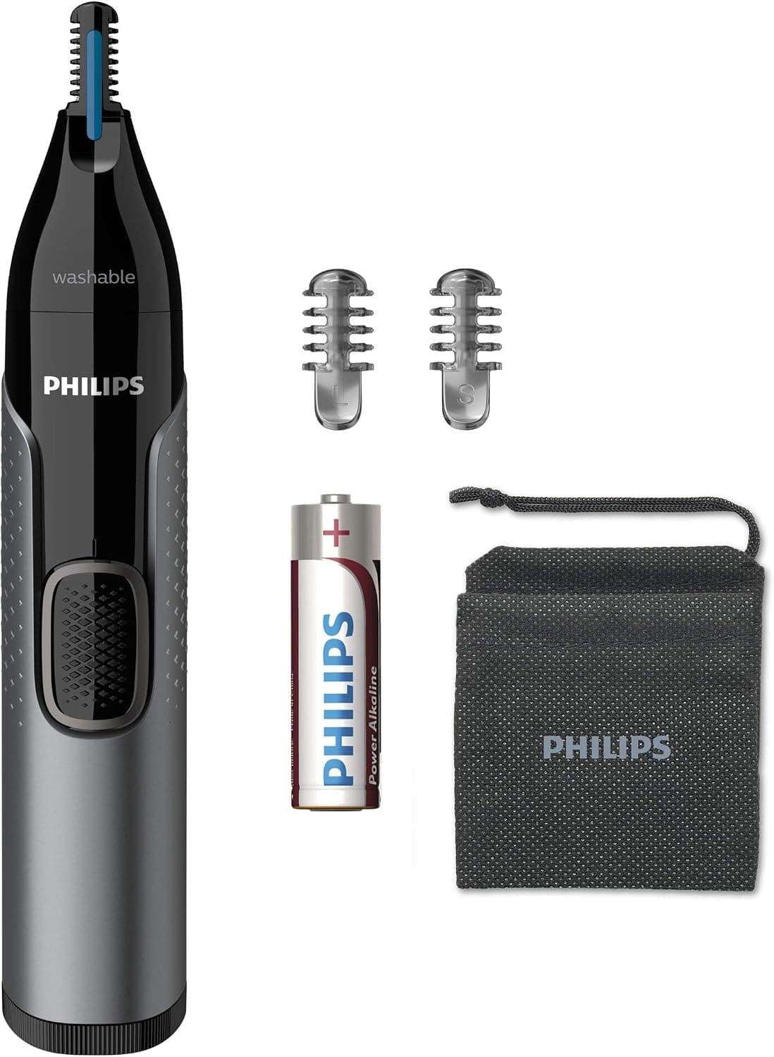 تریمر بینی مردانه PHILIPS سری 3000 ضدآب مدل NT3650/16 خاکستری تریمر بینی مردانه PHILIPS سری 3000 ضدآب مدل NT3650/16 خاکستری
