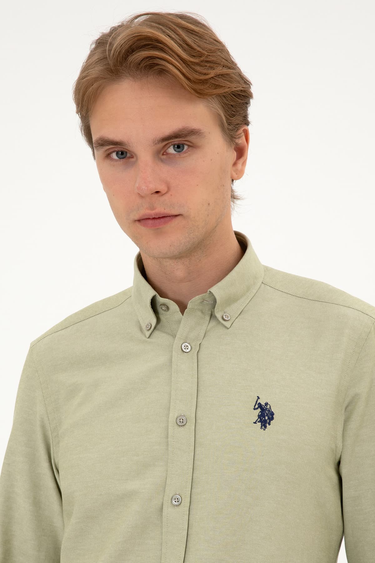 پیراهن مردانه U.S. Polo Assn. آستین بلند خاکی روشن بیسیک مدل 50316723-VR183 پیراهن مردانه U.S. Polo Assn. آستین بلند خاکی روشن بیسیک مدل 50316723-VR183