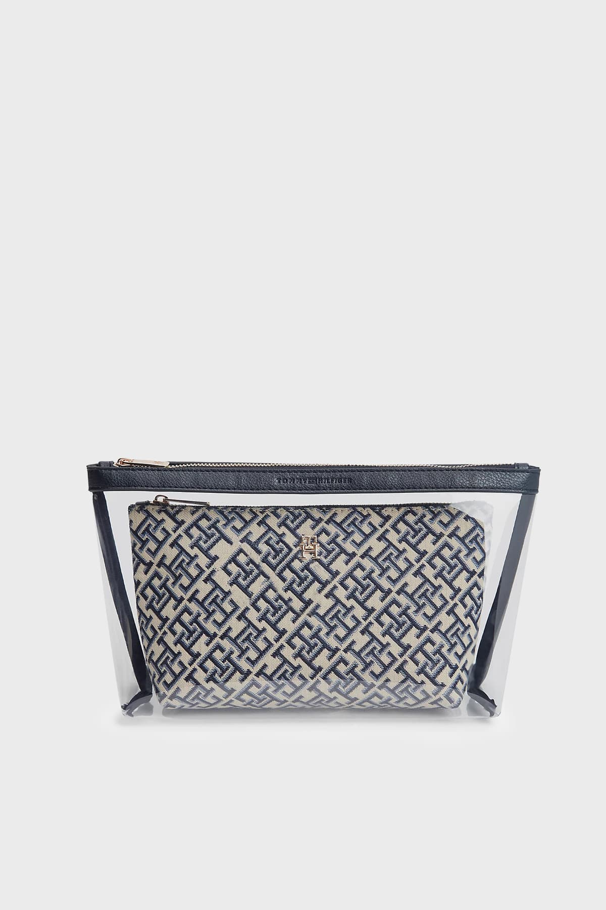 کیف زنانه Tommy Hilfiger لوگودار زیپدار مدل AW0AW18708 0GY کیف زنانه Tommy Hilfiger لوگودار زیپدار مدل AW0AW18708 0GY