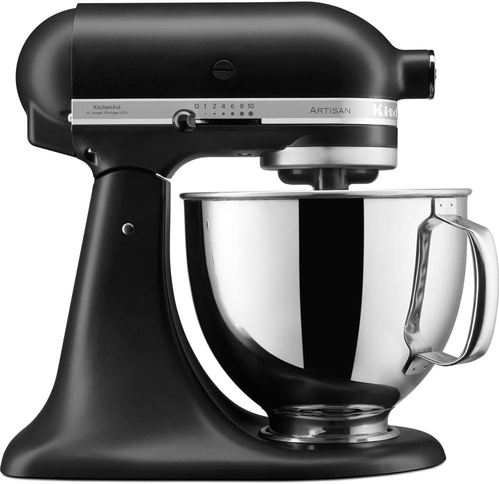 همزن کاسهدار KitchenAid ظرفیت 4,8 L مشکی مات مدل 5KSM125EBM همزن کاسهدار KitchenAid ظرفیت 4,8 L مشکی مات مدل 5KSM125EBM