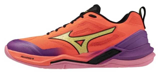 کفش هندبال یونیسکس Mizuno مدل Wave Stealth Elite نارنجی و بنفش کفش هندبال یونیسکس Mizuno مدل Wave Stealth Elite نارنجی و بنفش