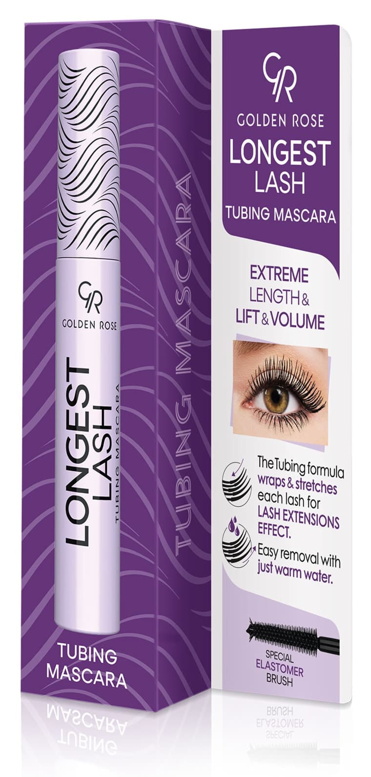 ریمل مژه مشکی Golden Rose با اثر مژه مصنوعی مدل Longest Lash Tubing ریمل مژه مشکی Golden Rose با اثر مژه مصنوعی مدل Longest Lash Tubing