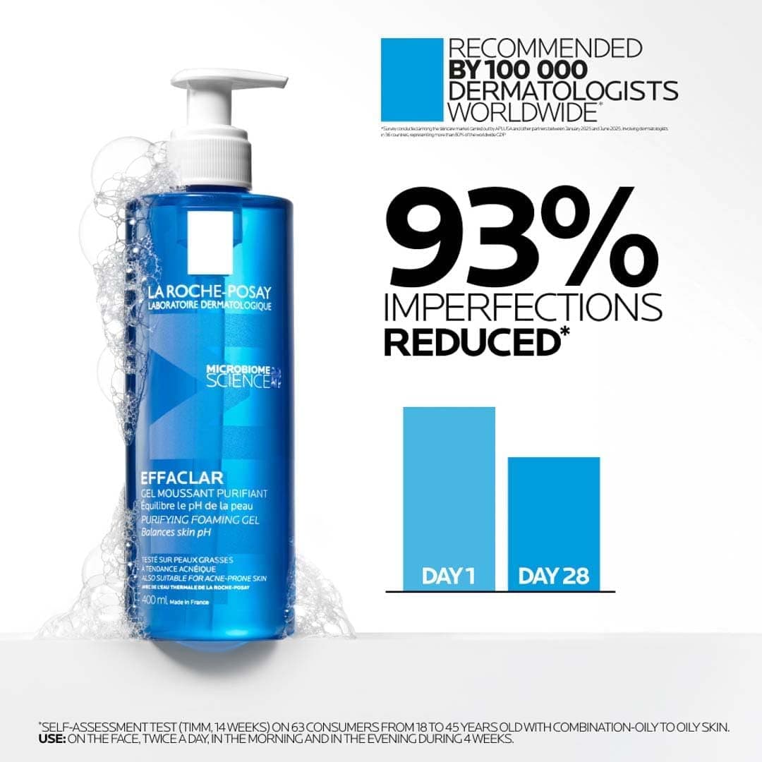 ژل شوینده فومدار صورت La Roche-Posay پاککننده ضدجوش Effaclar ژل شوینده فومدار صورت La Roche-Posay پاککننده ضدجوش Effaclar