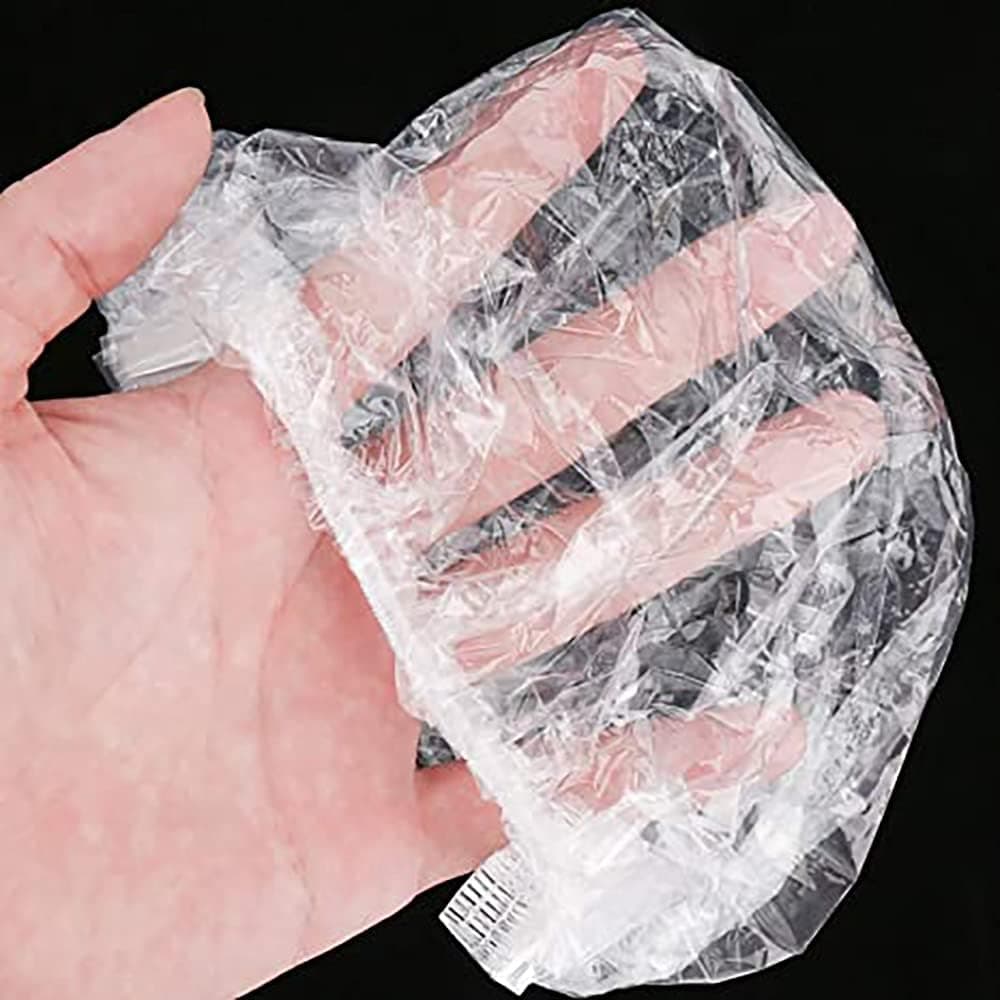 کلاه حمام یکبار مصرف زنانه و مردانه ORiTi 100PCS شفاف ضدآب کشدار کلاه حمام یکبار مصرف زنانه و مردانه ORiTi 100PCS شفاف ضدآب کشدار