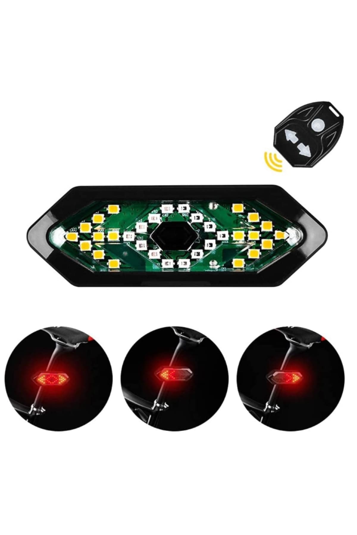 چراغ LED عقب دوچرخه و اسکوتر Pallero شارژی USB ضدآب با 5 حالت، راهنما و کنترل بیسیم چراغ LED عقب دوچرخه و اسکوتر Pallero شارژی USB ضدآب با 5 حالت، راهنما و کنترل بیسیم