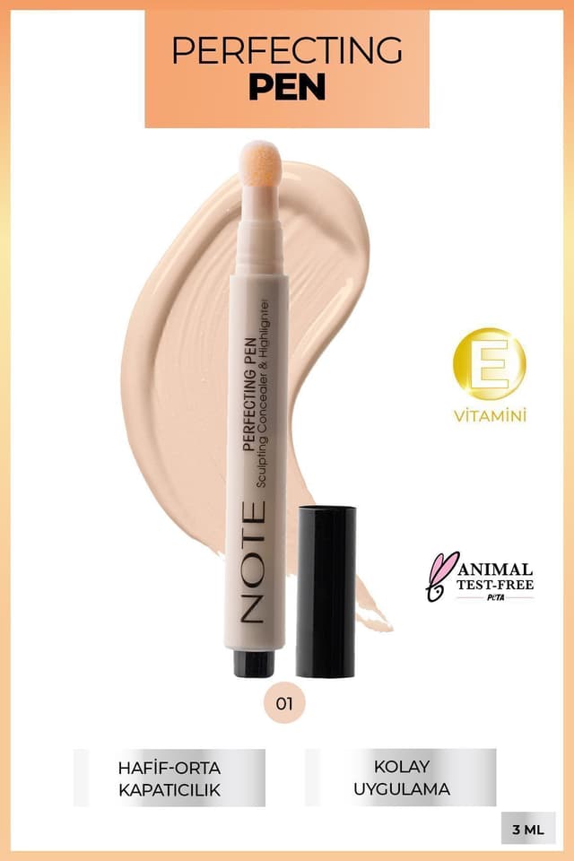 کانسیلر قلمی دور چشم Note Cosmetics با اثر روشنکننده مدل 01 Light Rose کانسیلر قلمی دور چشم Note Cosmetics با اثر روشنکننده مدل 01 Light Rose