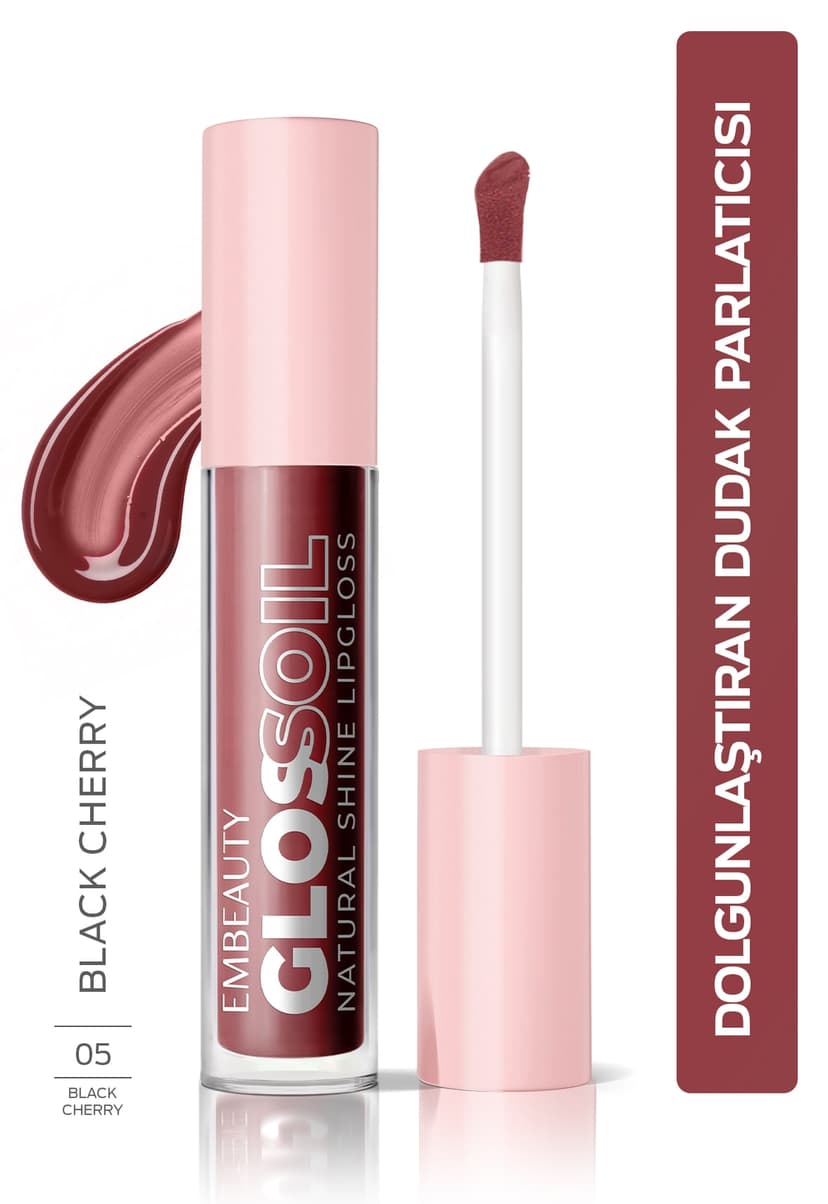 براق لب Glossoil مدل Velvet Cherry No:5 برند Embeauty نمدار و حجمدهنده براق لب Glossoil مدل Velvet Cherry No:5 برند Embeauty نمدار و حجمدهنده