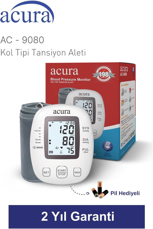 دستگاه فشارسنج بازویی الکترونیک Acura مدل AC-9080 دستگاه فشارسنج بازویی الکترونیک Acura مدل AC-9080