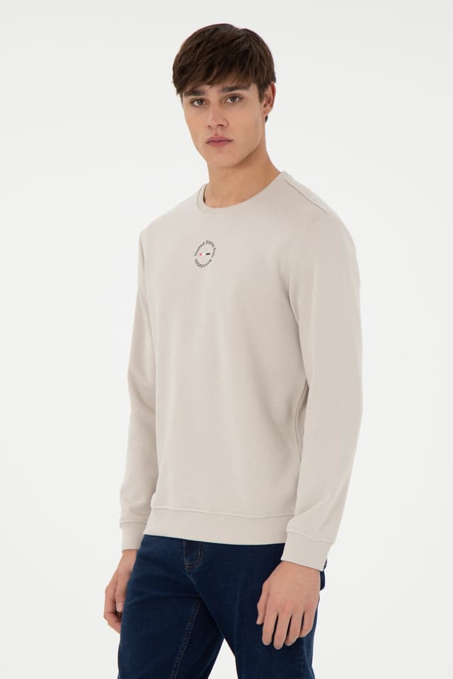 سوئیشرت مردانه U.S. Polo Assn. فیت معمولی یقه گرد رنگ سنگی مدل 50293436-VR049 سوئیشرت مردانه U.S. Polo Assn. فیت معمولی یقه گرد رنگ سنگی مدل 50293436-VR049