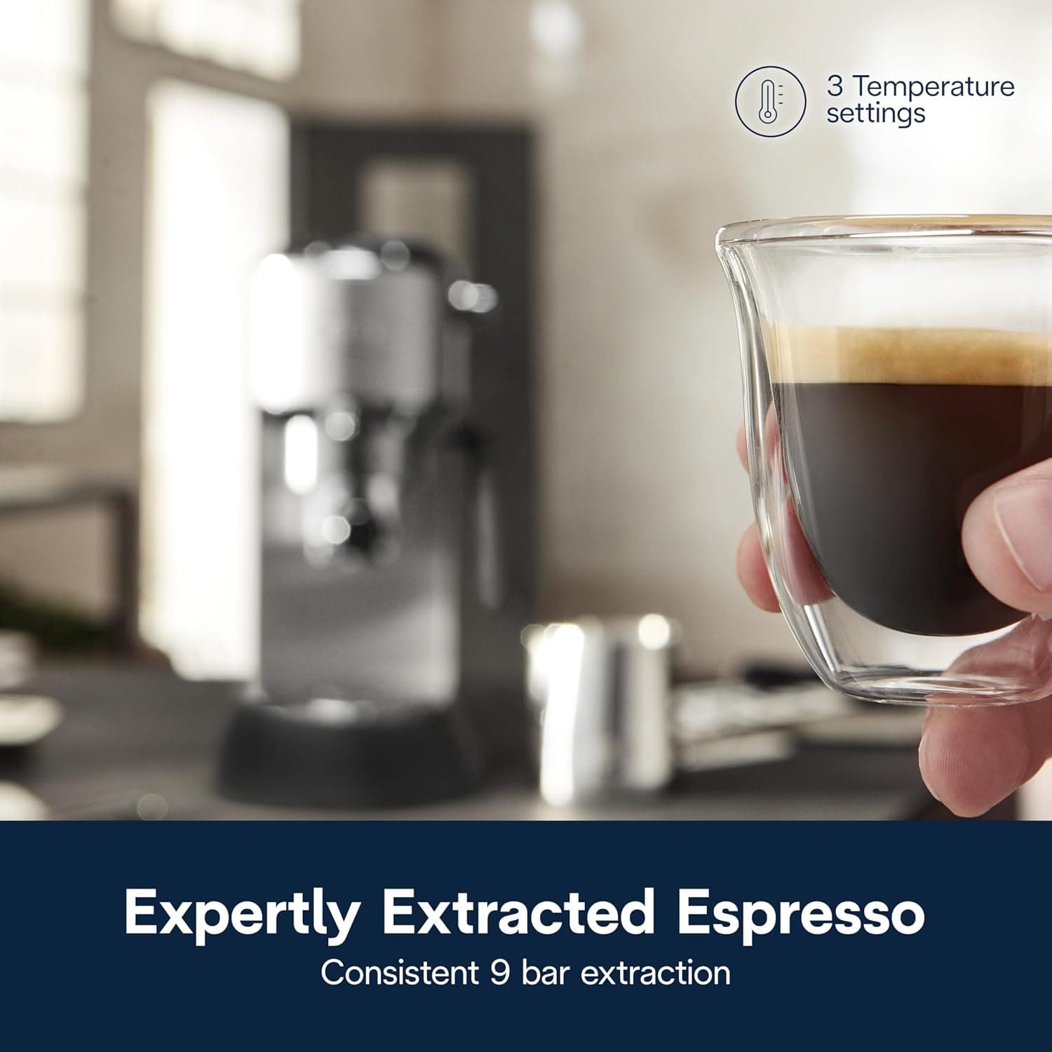 دستگاه اسپرسوساز De'Longhi با نازل فوم شیر MyLatteArt، لوله بخار دقیق و تمپر استیل مدل EC885.M دستگاه اسپرسوساز De'Longhi با نازل فوم شیر MyLatteArt، لوله بخار دقیق و تمپر استیل مدل EC885.M