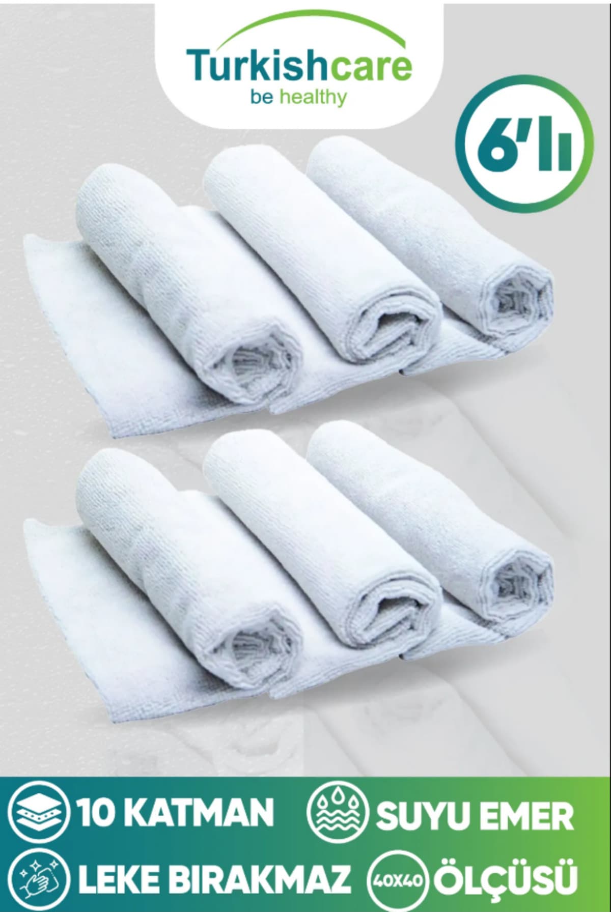 دستمال میکروفایبر جادویی ۶ عددی Turkishcare وارداتی ست شیشه، آشپزخانه و خودرو دستمال میکروفایبر جادویی ۶ عددی Turkishcare وارداتی ست شیشه، آشپزخانه و خودرو