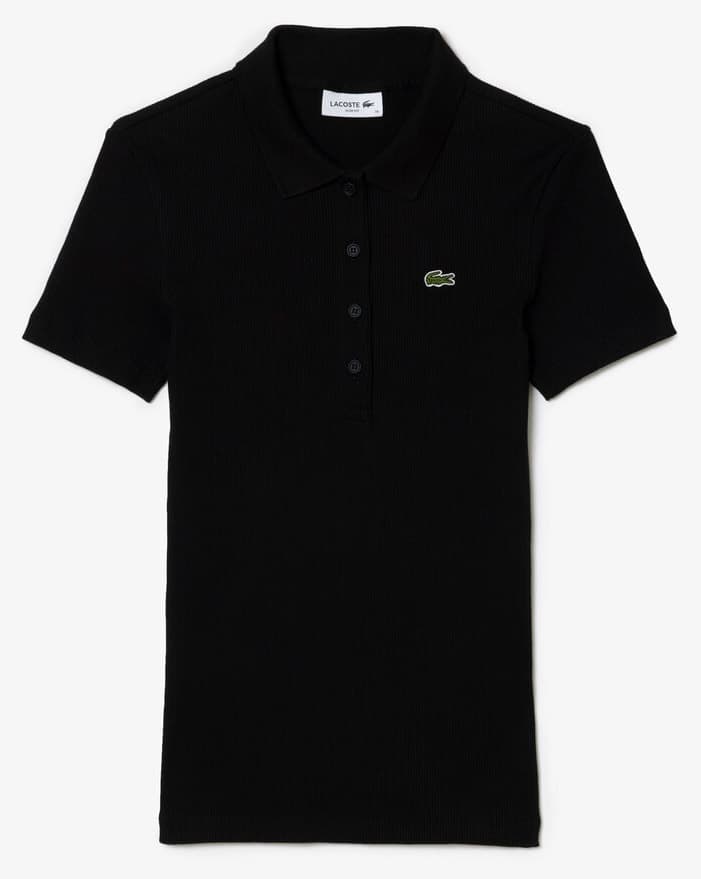 پولو شرت زنانه Lacoste اسلیمفیت نخی ارگانیک مشکی مدل L.12.D پولو شرت زنانه Lacoste اسلیمفیت نخی ارگانیک مشکی مدل L.12.D