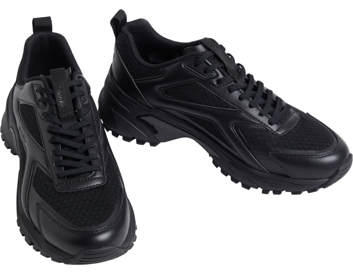 کفش اسنیکر مردانه Calvin Klein بنددار مشکی Hike Runner کفش اسنیکر مردانه Calvin Klein بنددار مشکی Hike Runner