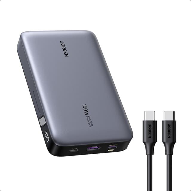 پاوربانک UGREEN ظرفیت 20000mAh توان 100W شارژ سریع لپتاپ پاوربانک UGREEN ظرفیت 20000mAh توان 100W شارژ سریع لپتاپ