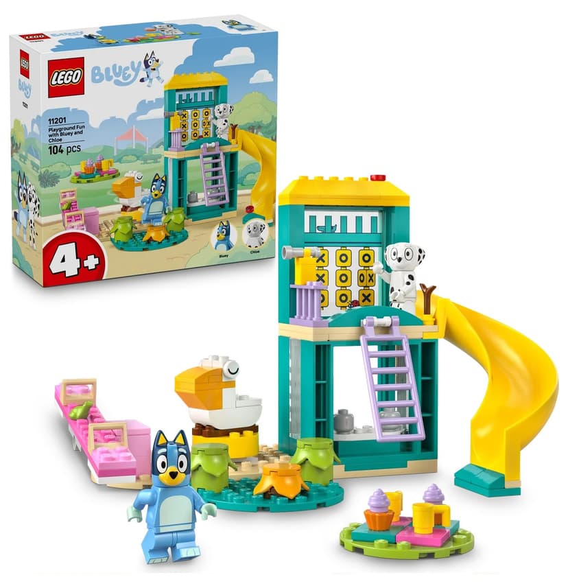 لگو 11201 کودکان با Bluey و Chloe در پارک بازی، 104 قطعه، مناسب 4+ سال لگو 11201 کودکان با Bluey و Chloe در پارک بازی، 104 قطعه، مناسب 4+ سال