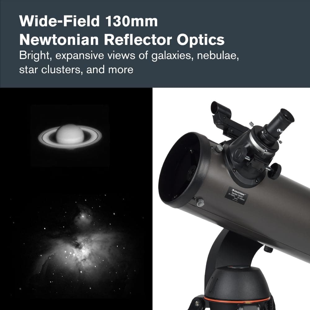تلسکوپ Celestron نیوتنی بازتابی کامپیوتری قابل حمل مدل 31145 NexStar 130SLT خاکستری تلسکوپ Celestron نیوتنی بازتابی کامپیوتری قابل حمل مدل 31145 NexStar 130SLT خاکستری