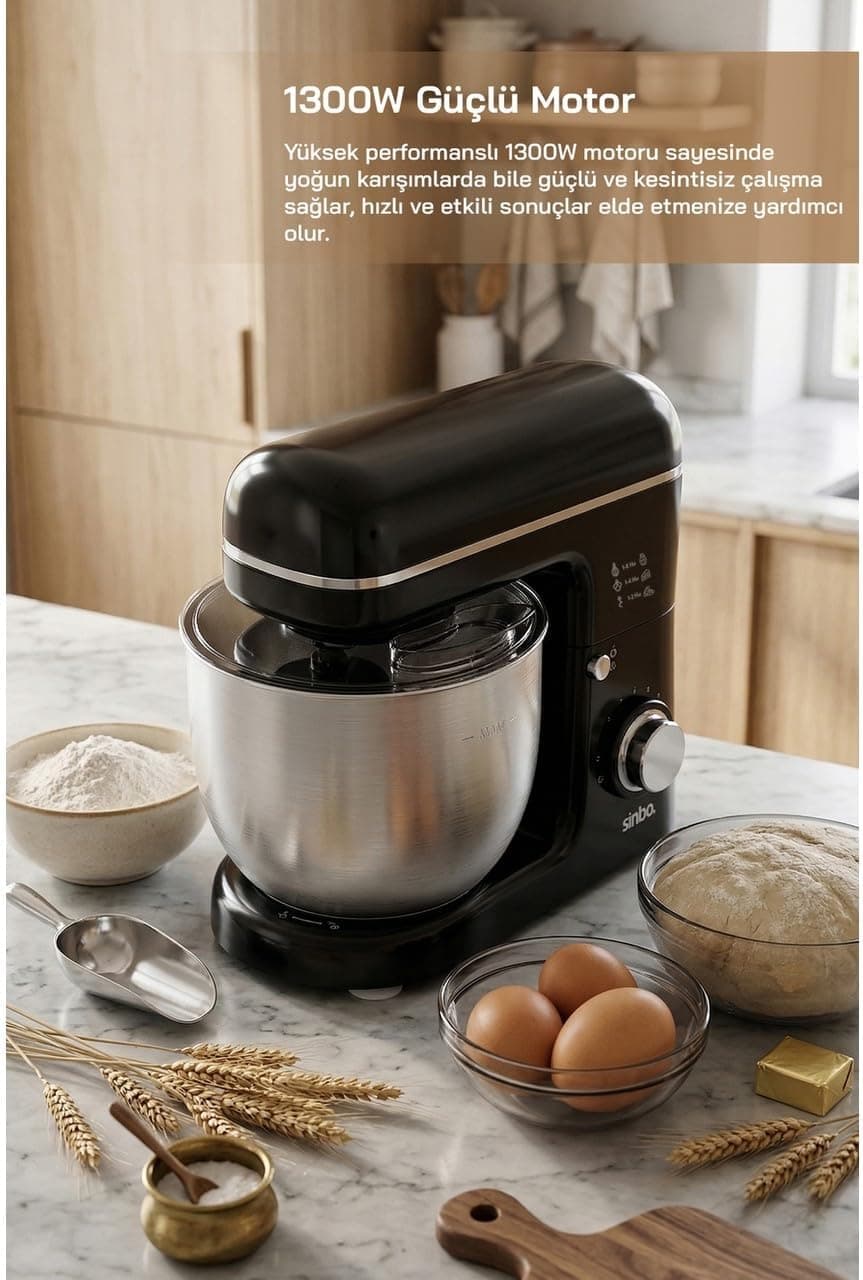 میکسر ایستاده Sinbo مدل SMX-2771 با توان 1300W و ظرفیت 5L چندکاره میکسر ایستاده Sinbo مدل SMX-2771 با توان 1300W و ظرفیت 5L چندکاره