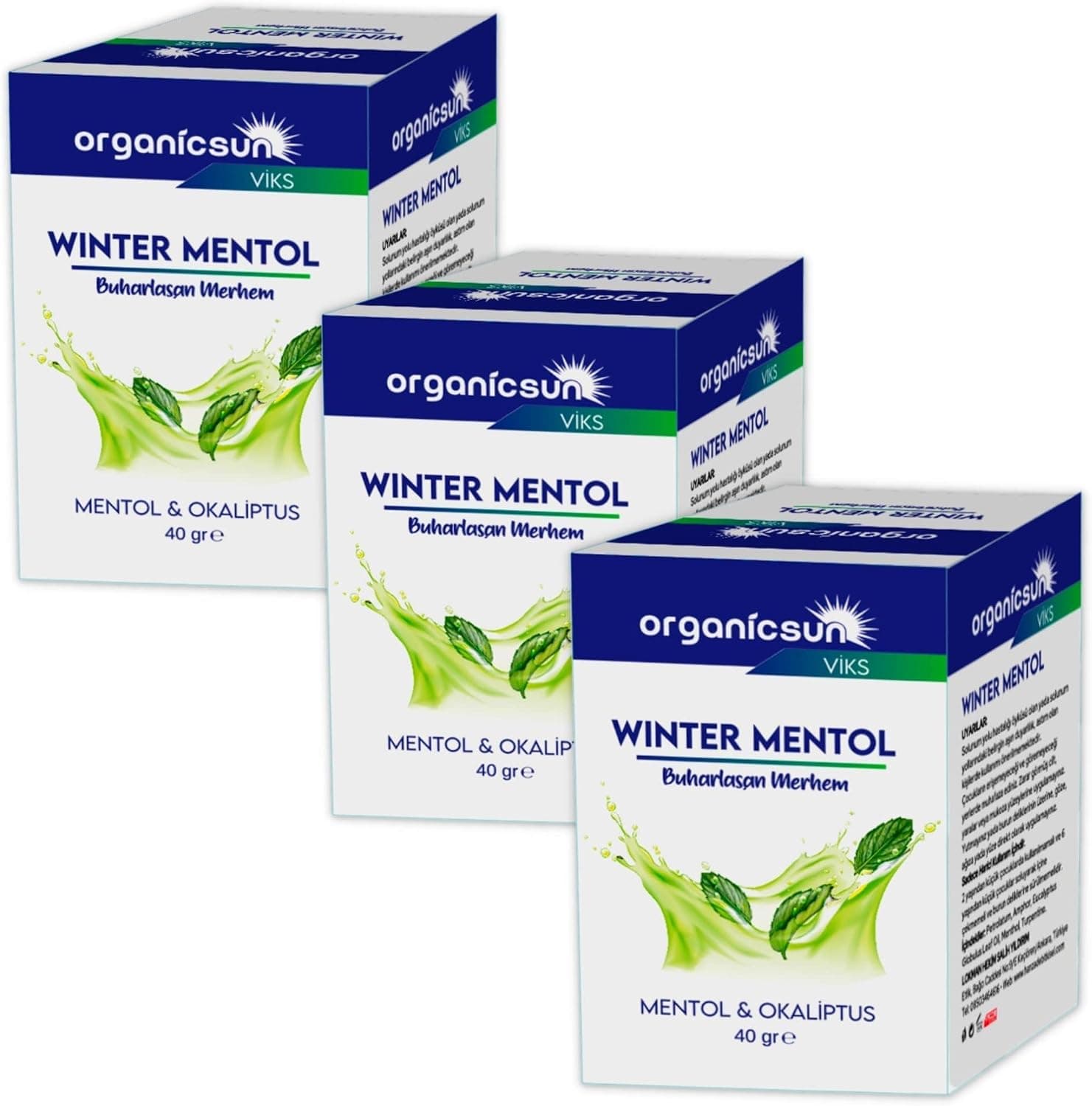 مرهم بخارشونده Organicsun Viks با منتول و اوکالیپتوس Winter Mentol 40 گرم مرهم بخارشونده Organicsun Viks با منتول و اوکالیپتوس Winter Mentol 40 گرم