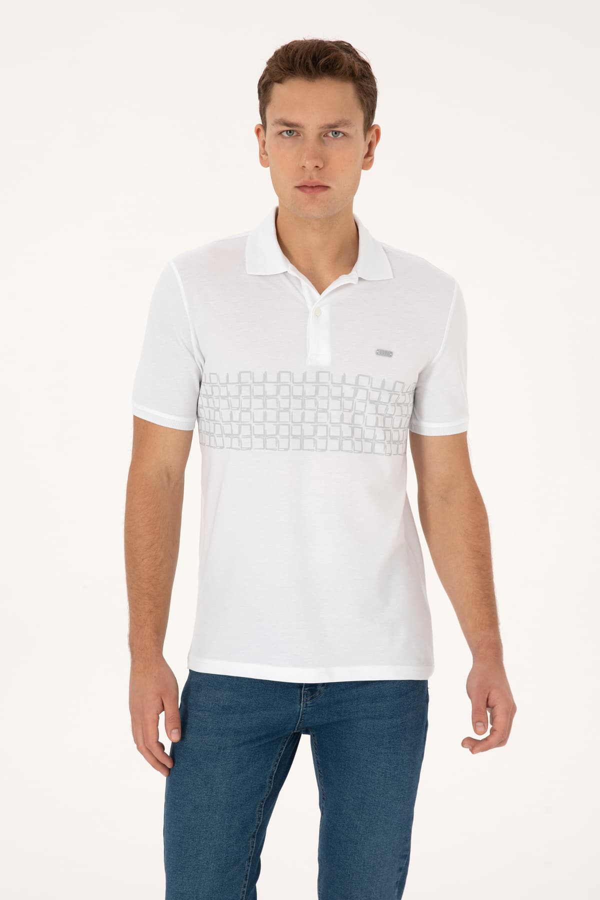 تیشرت مردانه U.S. Polo Assn. فیت معمولی یقه پولو سفید مدل 50324789-VR013 تیشرت مردانه U.S. Polo Assn. فیت معمولی یقه پولو سفید مدل 50324789-VR013