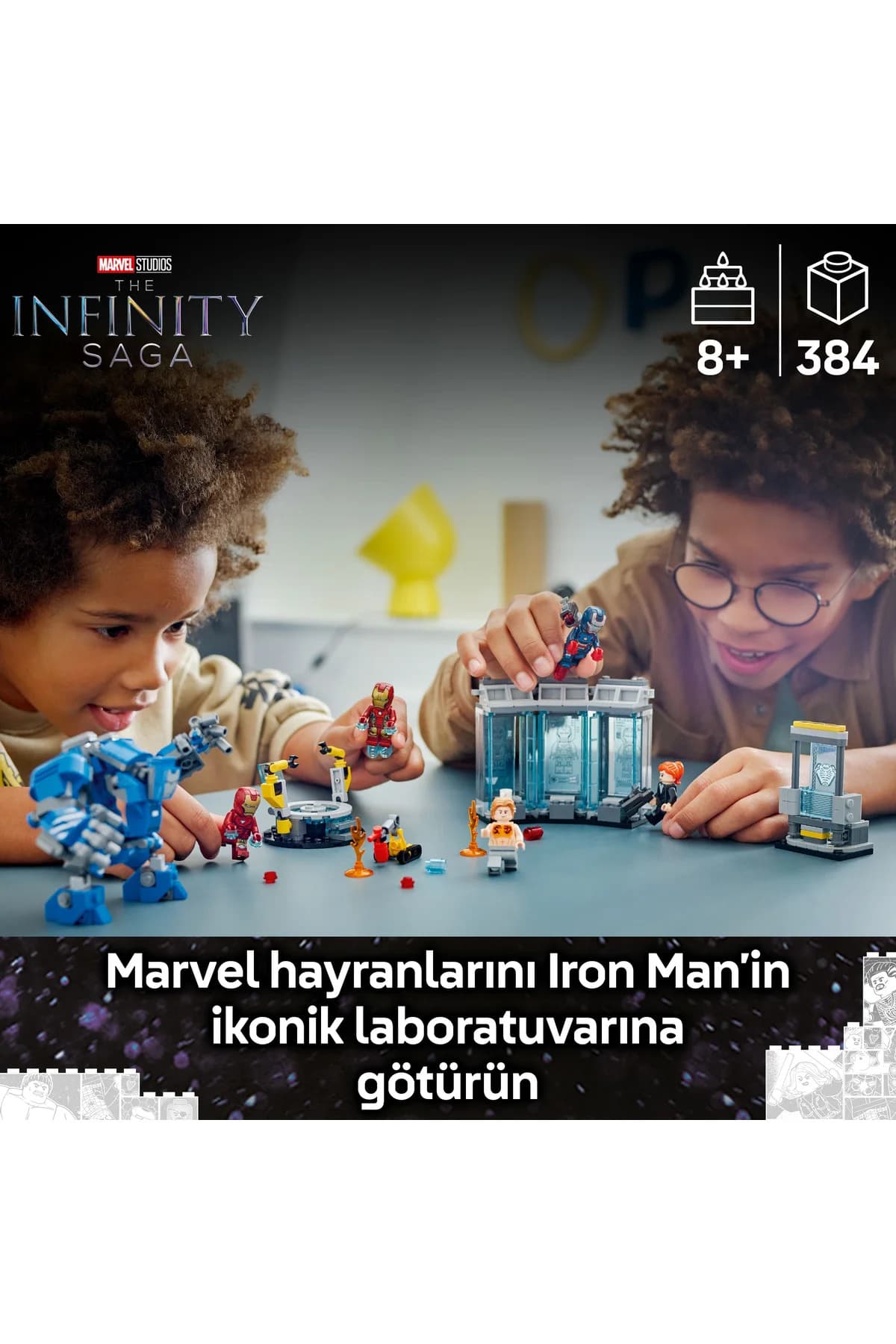 ست ساختنی کودکان 8+ لگو Marvel آزمایشگاه Iron Man، سالن زره مدل 76315 384 قطعه ست ساختنی کودکان 8+ لگو Marvel آزمایشگاه Iron Man، سالن زره مدل 76315 384 قطعه