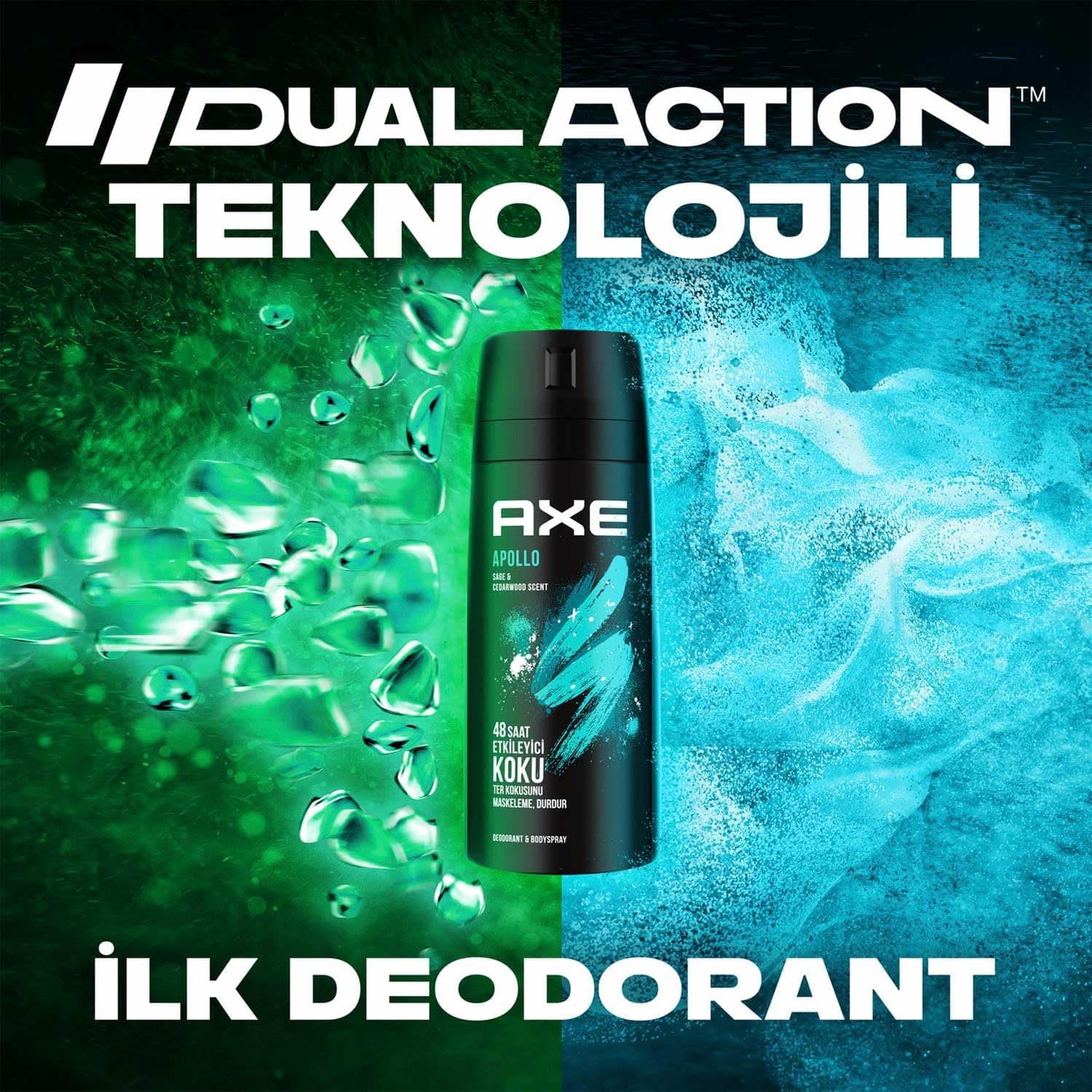 اسپری دئودورانت بدن مردانه AXE با ماندگاری 48 ساعته مدل Apollo 150 ml اسپری دئودورانت بدن مردانه AXE با ماندگاری 48 ساعته مدل Apollo 150 ml