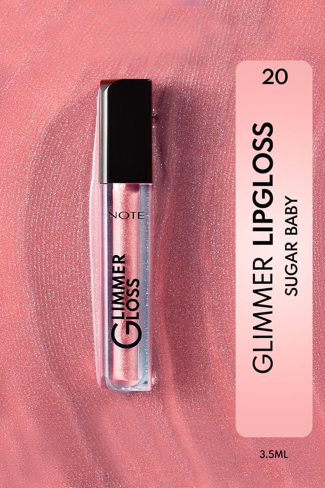 براقکننده لب مرطوبکننده و درخشان Note Cosmetics Glimmer Gloss مدل 20 Sugar Baby براقکننده لب مرطوبکننده و درخشان Note Cosmetics Glimmer Gloss مدل 20 Sugar Baby
