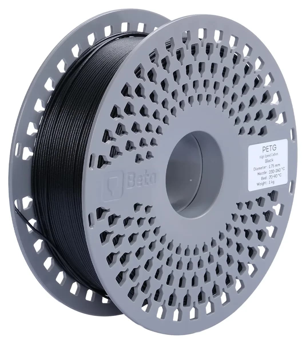 فیلامنت PETG پرسرعت Beta Filament مشکی کربنی فیلامنت PETG پرسرعت Beta Filament مشکی کربنی