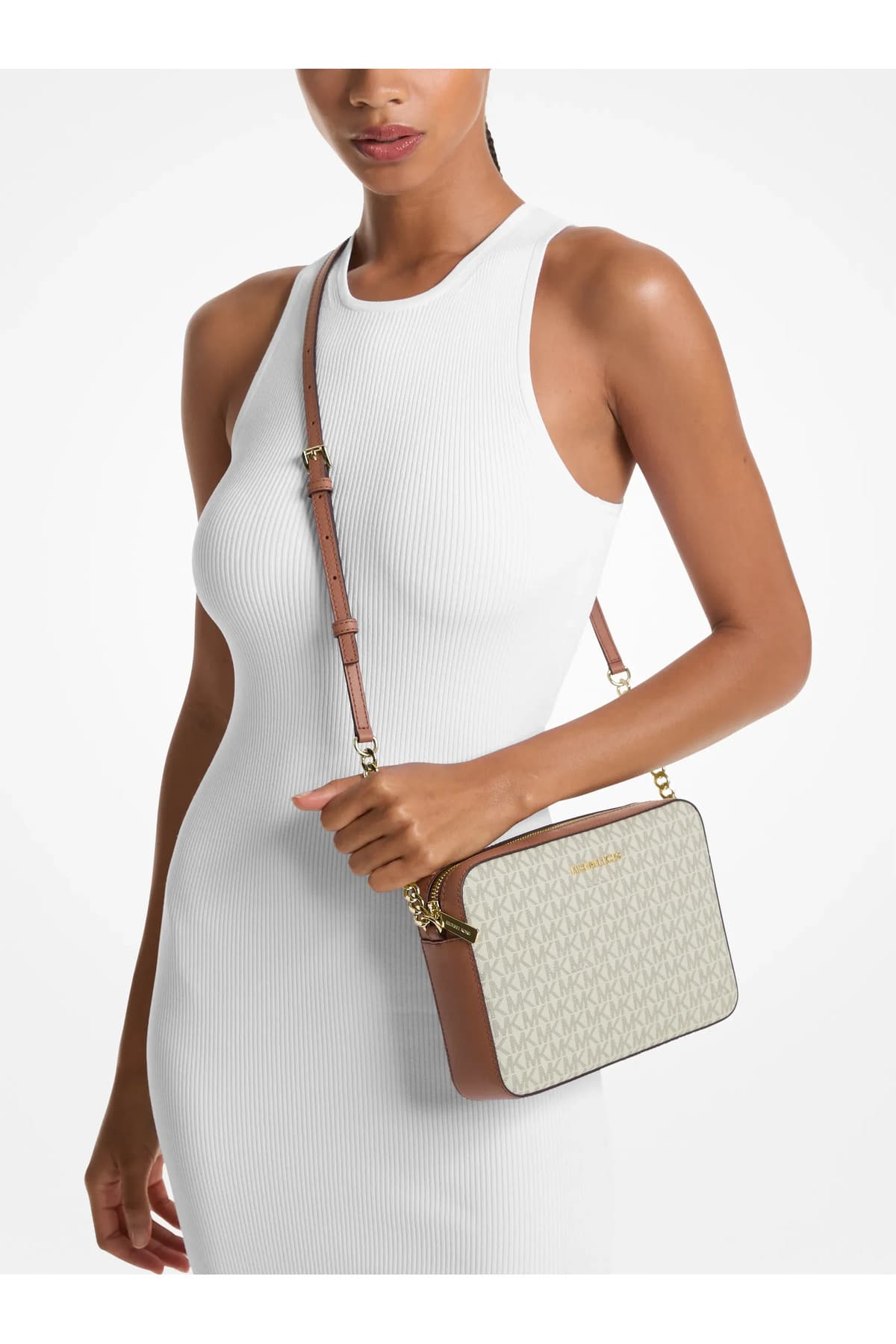 کیف کراسبادی زنانه Michael Kors Jet Set با لوگوی بزرگ کیف کراسبادی زنانه Michael Kors Jet Set با لوگوی بزرگ