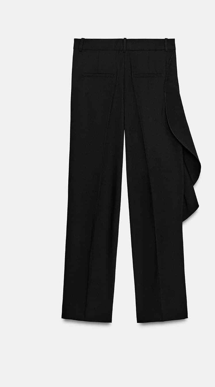شلوار زنانه Zara ZW Collection ولاندار مشکی سایز M شلوار زنانه Zara ZW Collection ولاندار مشکی سایز M