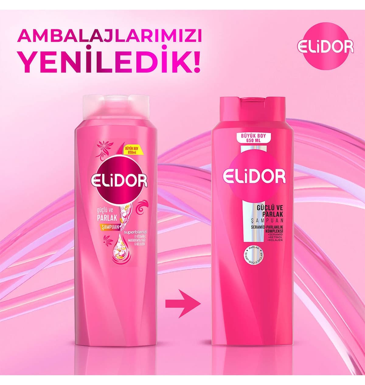شامپو مراقبت از مو Elidor مدل Güçlü ve Parlak 650 ml x4 شامپو مراقبت از مو Elidor مدل Güçlü ve Parlak 650 ml x4