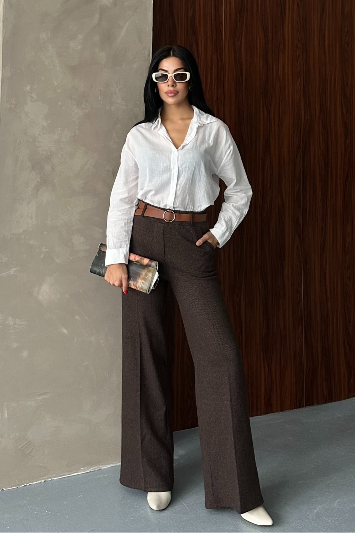 شلوار زنانه macharel jeans طرحدار پاچه گشاد Palazzo شلوار زنانه macharel jeans طرحدار پاچه گشاد Palazzo