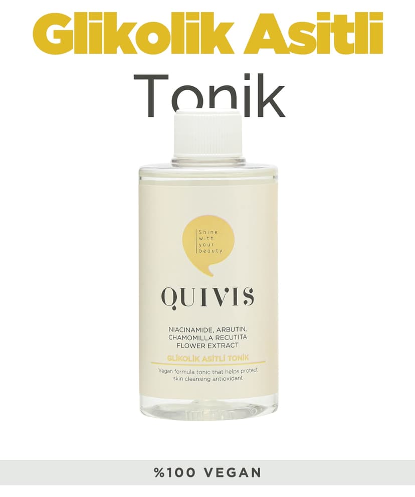 تونیک گلیکولیک اسید Quivis جمعکننده منافذ، ضدچروک و سفیدکننده 200 ML تونیک گلیکولیک اسید Quivis جمعکننده منافذ، ضدچروک و سفیدکننده 200 ML
