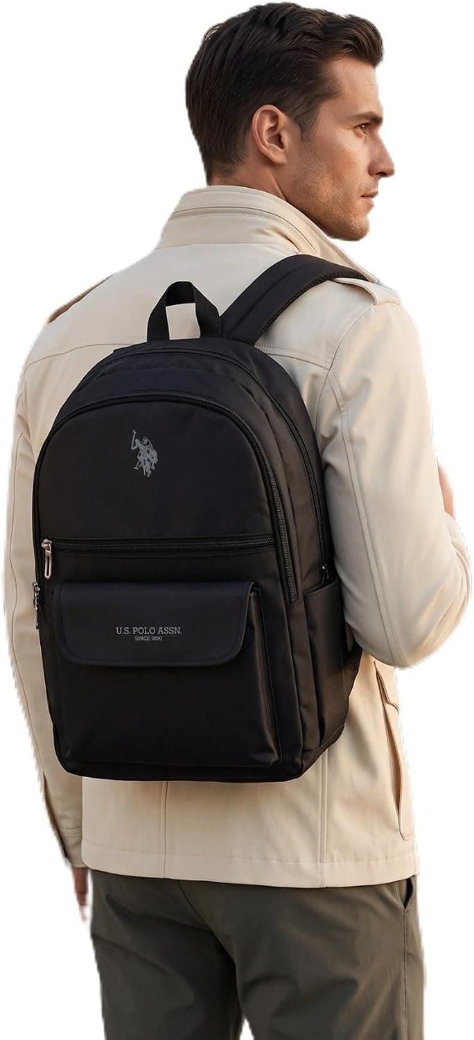 کوله پشتی یونیسکس U.S. POLO ASSN سیاه مناسب مدرسه و سفر مدل 26054-26055-26057-26058 کوله پشتی یونیسکس U.S. POLO ASSN سیاه مناسب مدرسه و سفر مدل 26054-26055-26057-26058