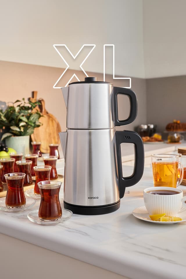 چایساز و آبجوشکن استیل 2 در 1 Karaca TeaBig XL با ظرفیت 35 لیوان چای چایساز و آبجوشکن استیل 2 در 1 Karaca TeaBig XL با ظرفیت 35 لیوان چای