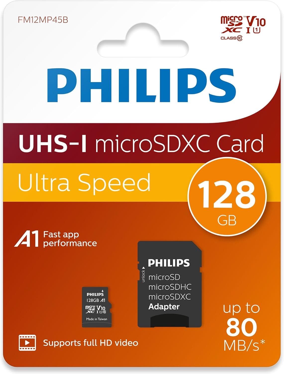 کارت حافظه microSDXC Philips 128 GB سری Ultra Speed همراه آداپتور SD کارت حافظه microSDXC Philips 128 GB سری Ultra Speed همراه آداپتور SD