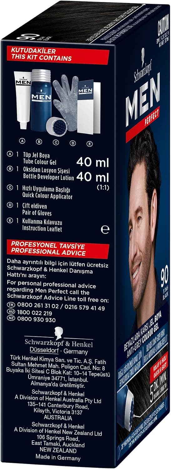 رنگ مو مردانه Schwarzkopf Men Perfect مشکی مدل 90 رنگ مو مردانه Schwarzkopf Men Perfect مشکی مدل 90