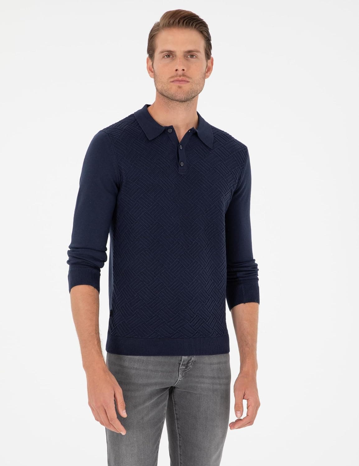 پلیور مردانه Pierre Cardin سرمهای مدل 50300521-VR033 پلیور مردانه Pierre Cardin سرمهای مدل 50300521-VR033