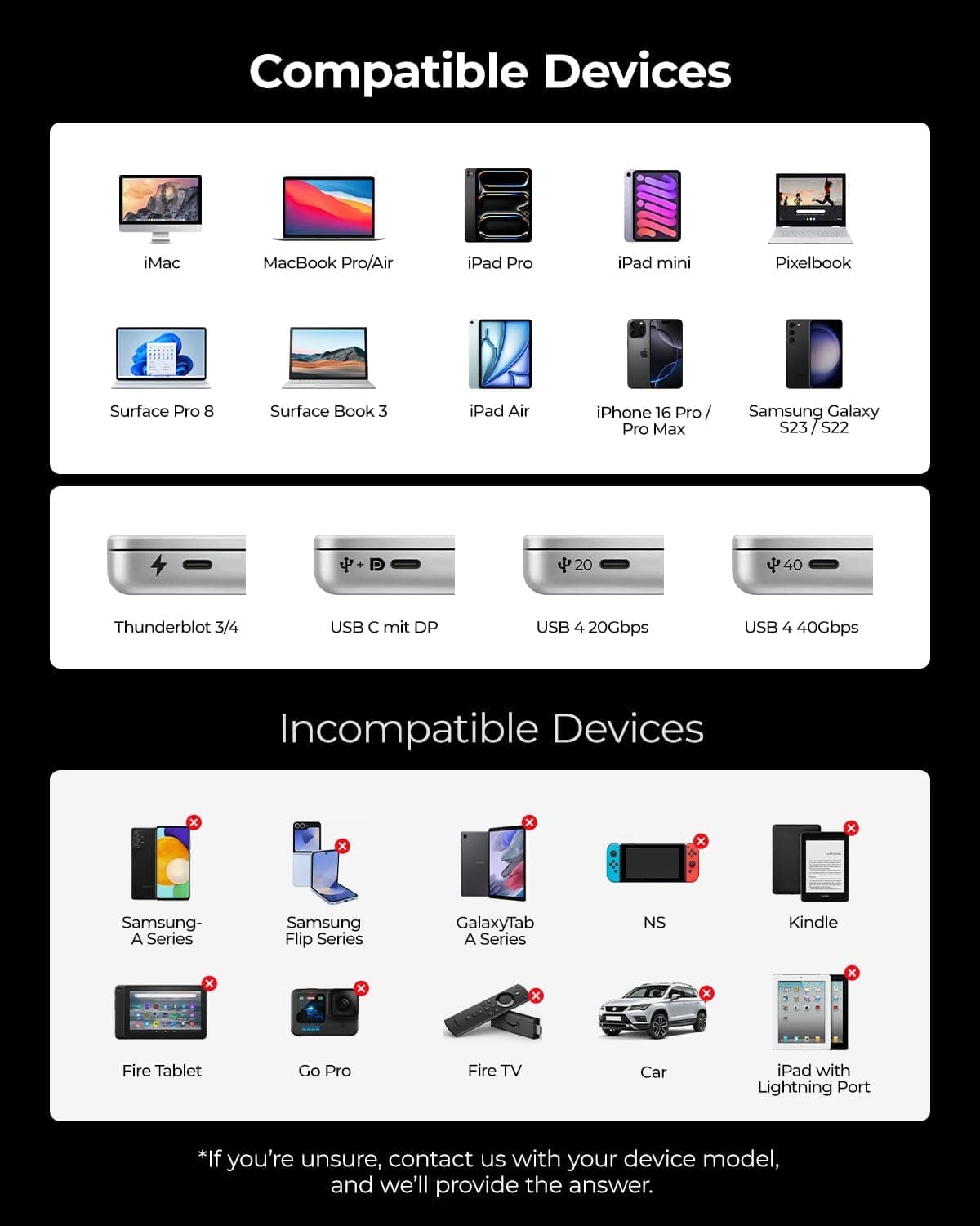 مبدل USB C به HDMI wegear سازگار با Thunderbolt 3/4، پشتیبانی از 8K@60Hz و 4K@144Hz مدل 8K مبدل USB C به HDMI wegear سازگار با Thunderbolt 3/4، پشتیبانی از 8K@60Hz و 4K@144Hz مدل 8K