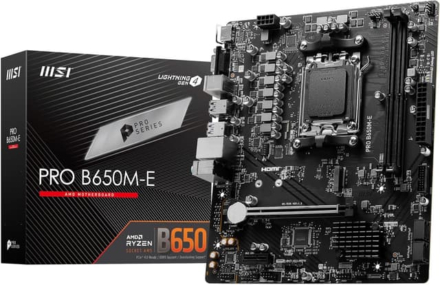 مادربرد MSI MB PRO مدل B650M-E سوکت AM5 DDR5 6800MHZ(OC) mATX مادربرد MSI MB PRO مدل B650M-E سوکت AM5 DDR5 6800MHZ(OC) mATX