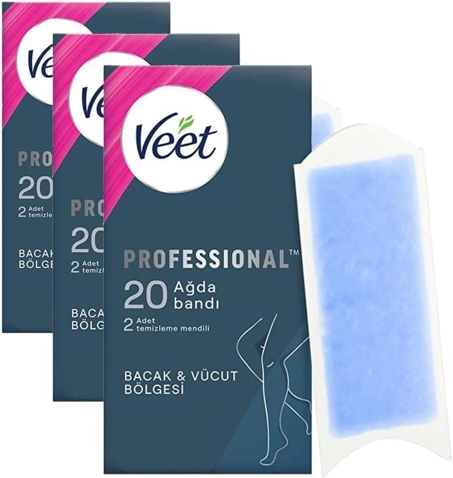 نوار موبر مومی پا و بدن Veet مخصوص پوست حساس 20 عدد نوار موبر مومی پا و بدن Veet مخصوص پوست حساس 20 عدد