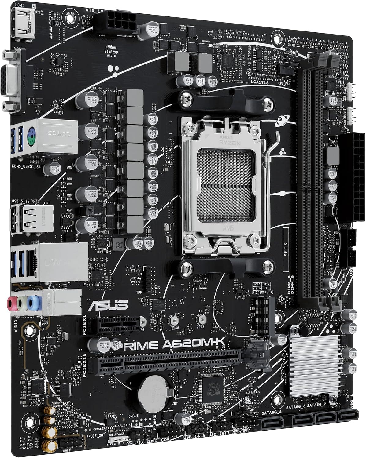 مادربرد ASUS Prime AMD A620 سوکت AM5 حافظه DDR5 mATX مدل A620M-K مادربرد ASUS Prime AMD A620 سوکت AM5 حافظه DDR5 mATX مدل A620M-K